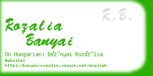 rozalia banyai business card